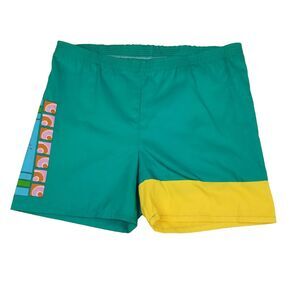Men's FUNWEAR Surf Festival Beach Jams Swim suit trunks Retro Size Large Green